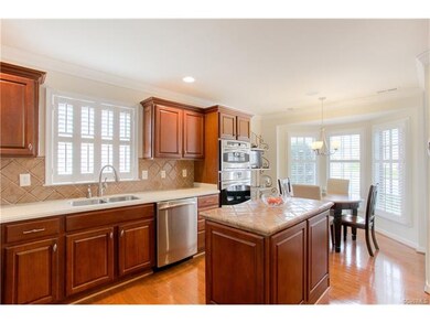 Plantation shutters in the breakfast nook and abov