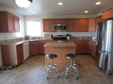 Sunny Open Kitchen with Island