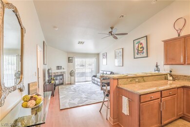 OPEN FLOOR PLAN WITH VAULTED CEILINGS.