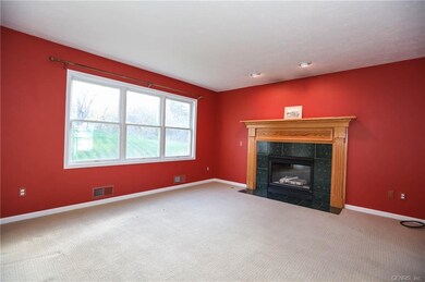 Gas fireplace Family room - pocket doors to living