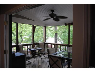 Screened Back Porch with Ceiling Fan