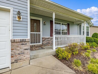 Inviting covered front porch