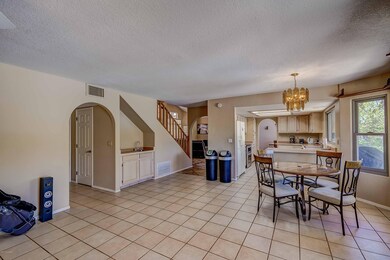 open family room to kitchen