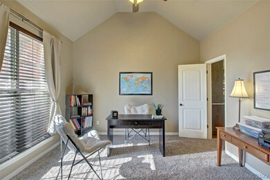 Office/Formal Dining has tall ceilings with ceilin