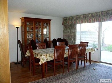 Family room being used as dining room.