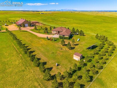 Aerial View with Pikes Peak in the Background