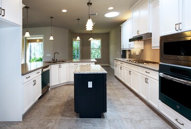 Kitchen with wall oven & wall micowave