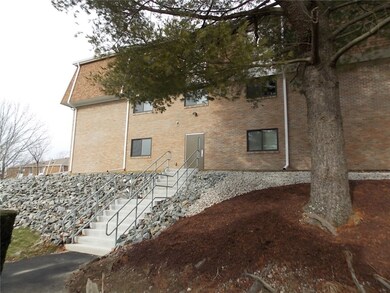 Left side of the building showing the exit leading