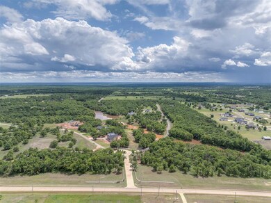 Aerial view of a heavily wooded area