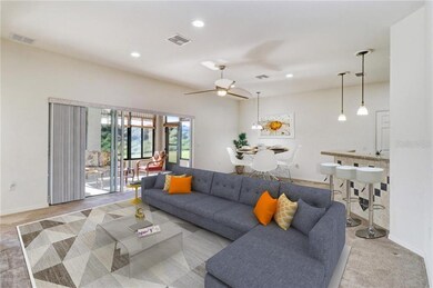 Virtual Staging of the great room.