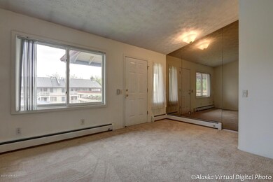 Mirrored wall enlarges the space