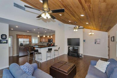 Family room view to Kitchen