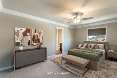 master bedroom staged