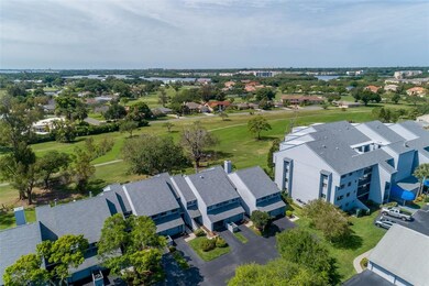 Aerial View of Buildings and Golf Course.