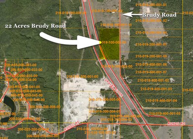 Brudy Road Aerial view with roads