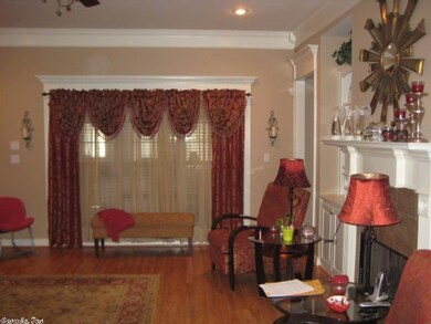 Large Family Room with canned lighting / fireplace