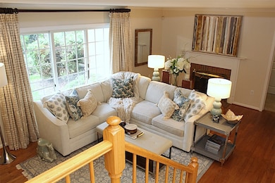 Living room from stair landing.