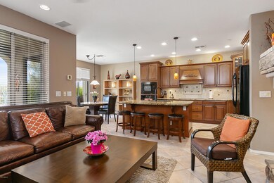 Family Room with Kitchen Views