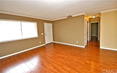Laminate wood flooring and crown molding