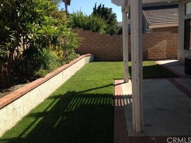 Backyard with planter area