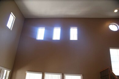 Cathedral ceilings in living room