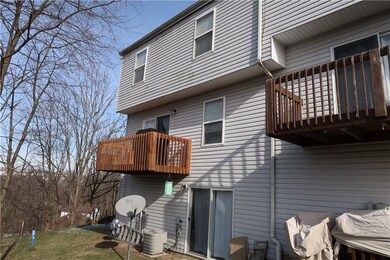 Private deck off dining room.  Lower level sliding