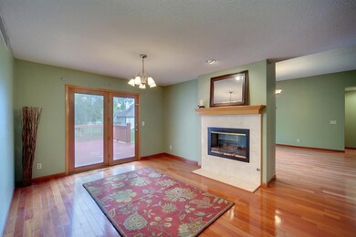 The other side of the 2 way Fireplace and door to 