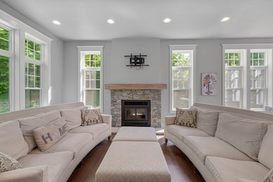 Living room fireplace