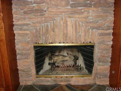 Rustic upgraded stone fireplace