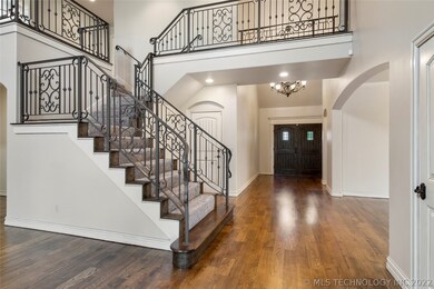 Beautiful wrought Iron Railing on Grand Staircase.