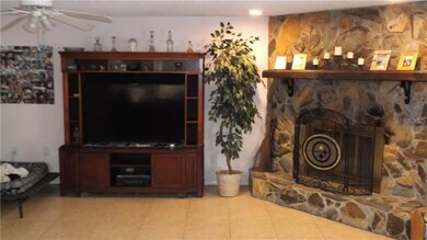 family room and fire place