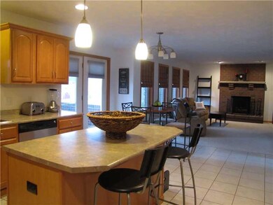 Kitchen. Pristine kitchen with island and counter 