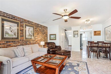 Living room and dining area