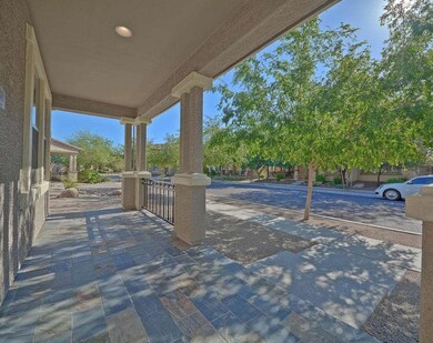 Beautiful tiled front porch