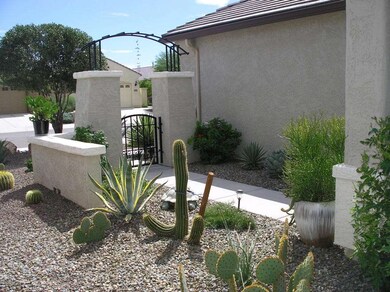 Side view of front entrance