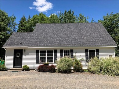 Clean white siding trimmed in...