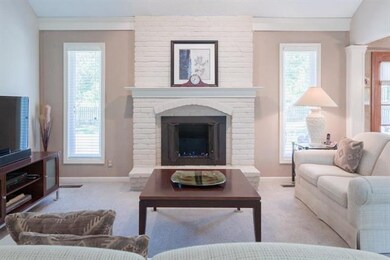 White Brick gas fireplace with gorgeous blue fireg