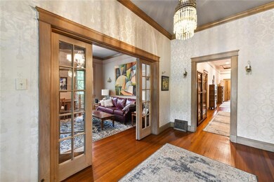 Enchanting foyer entrance, with a view leading int
