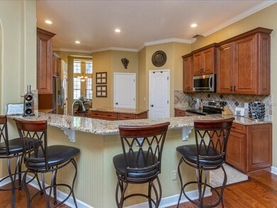 Open chef size kitchen features 2 pantries, large 