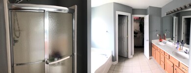 Master Bath with double vanities and large walk in closet!