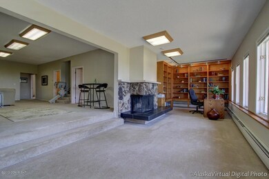 Library/Office w/Fireplace to Game Room