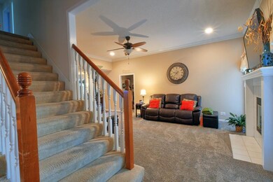 Back stairs from kitchen to great room