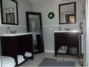 Master Bath With Double Sinks