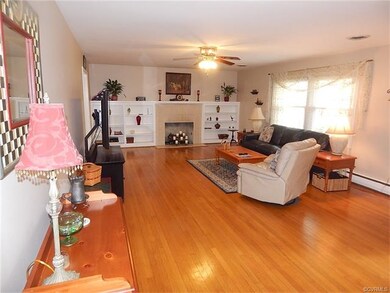 Family Room with built in bookcases and remote gas