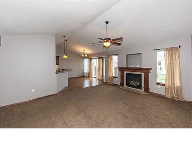 Living room with fireplace