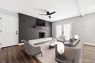 Living room staged