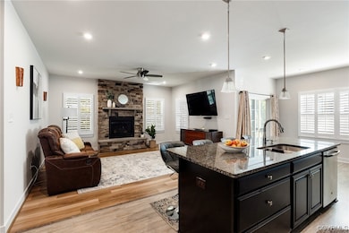 Large kitchen is a chef's dream! EVP flooring, rec