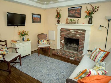 Living Room. With wood burning fireplace