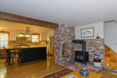 View from living room towards kitchen