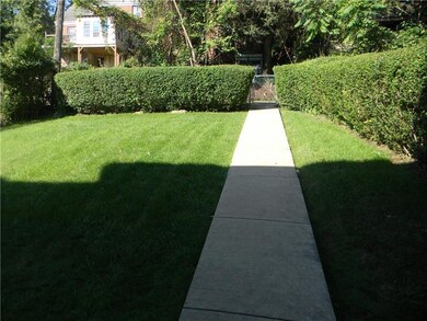 The backyard is great for playing outside, letting